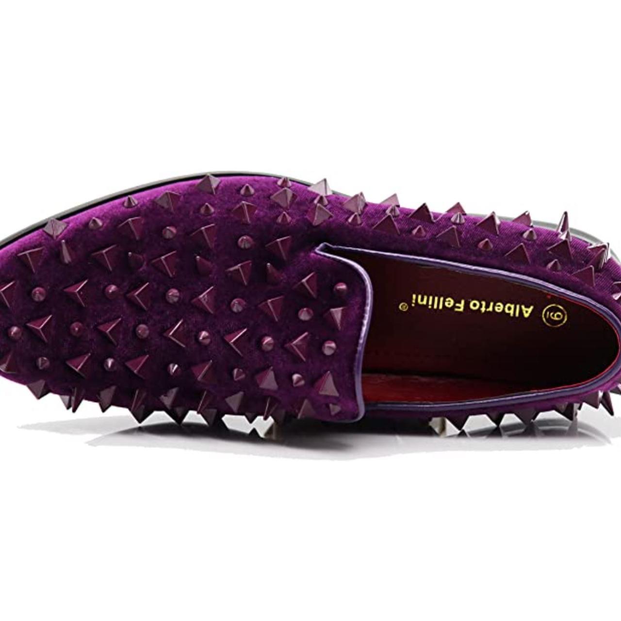 Purple spike hot sale dress shoes