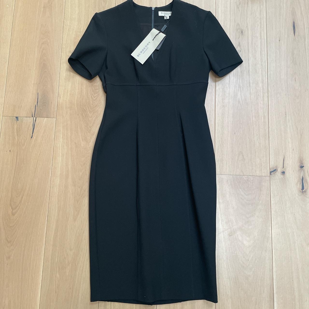 Burberry black bodycon cocktail knee length dress -... - Depop