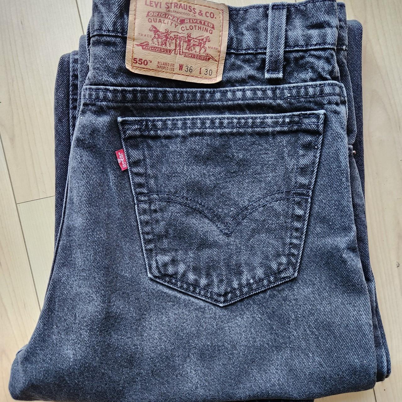 Vintage 90s Made in USA 1996 Levi's 550 black denim...