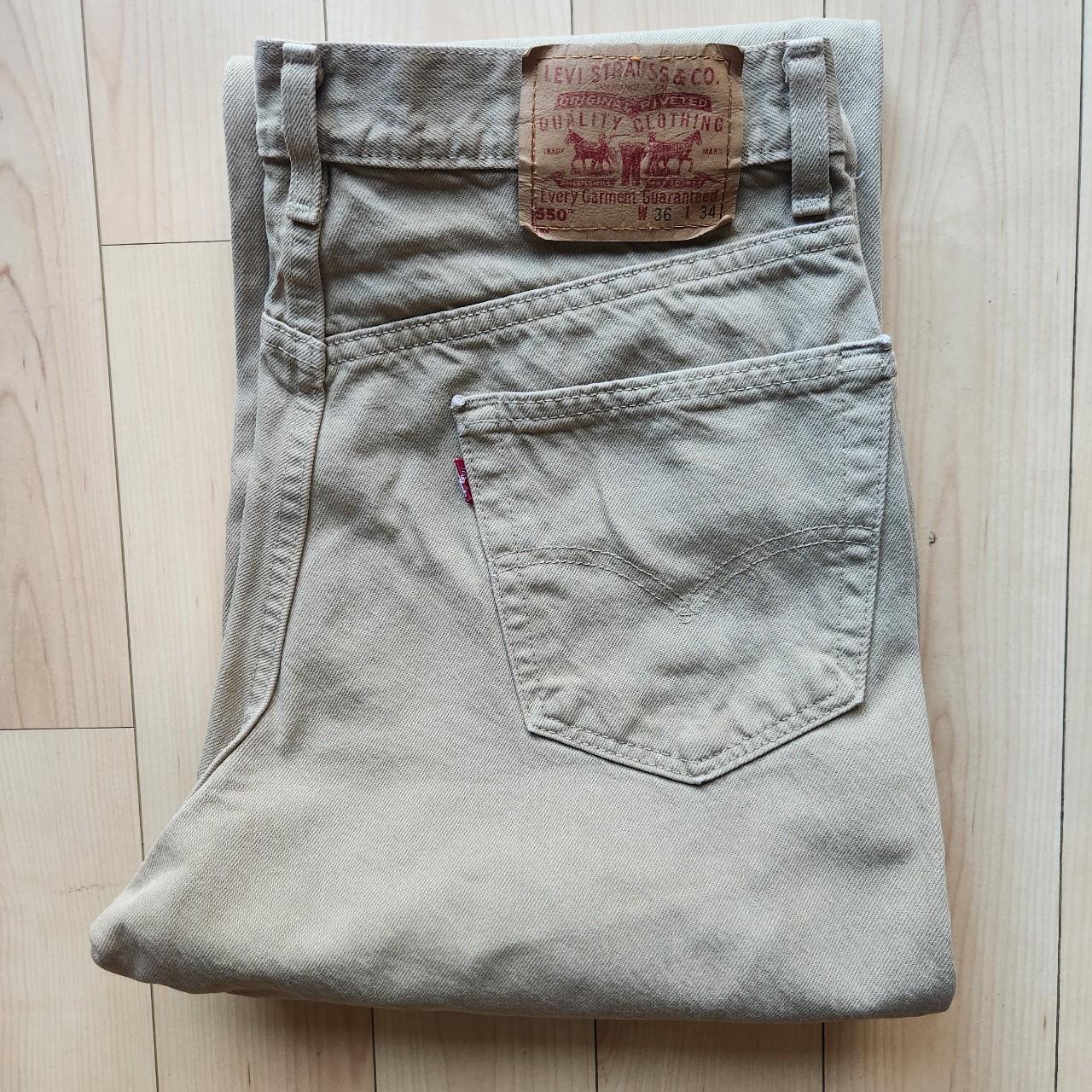 90s vintage made in USA khaki / tan Levi's 550 pants...