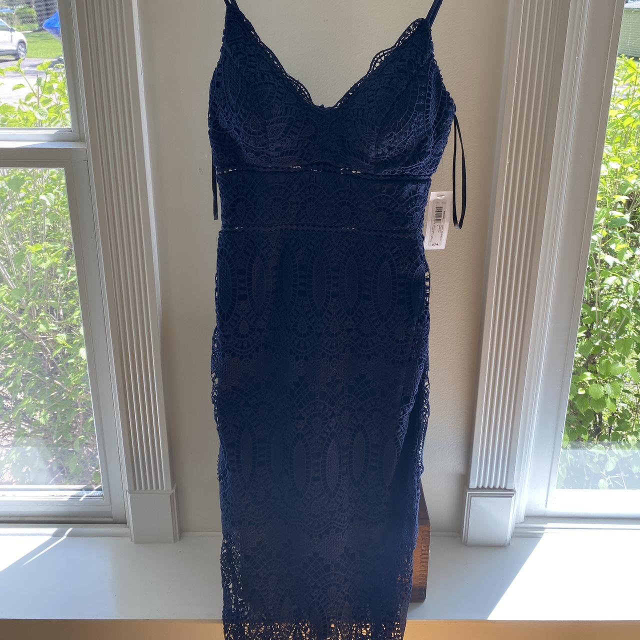 JCPenney Women's Navy Dress | Depop