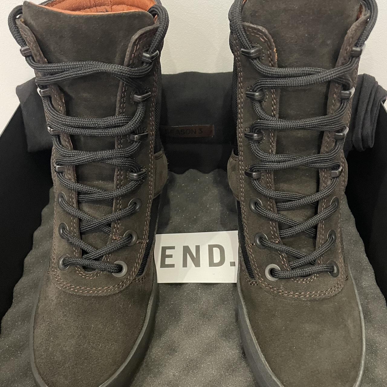 Yeezy Season 3 Women s Military Boots UK 3 Onyx Shade Depop