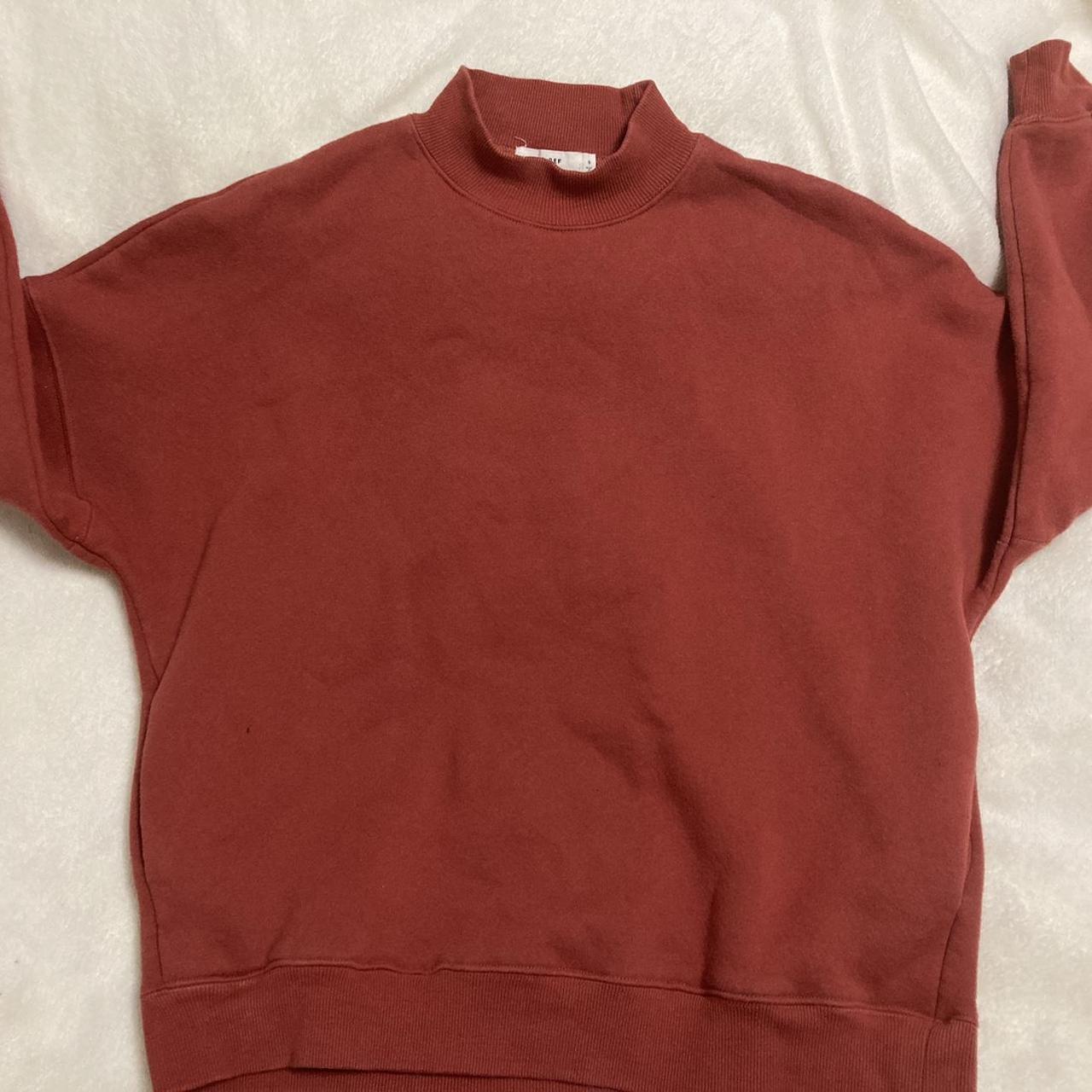 red nike mock turtleneck