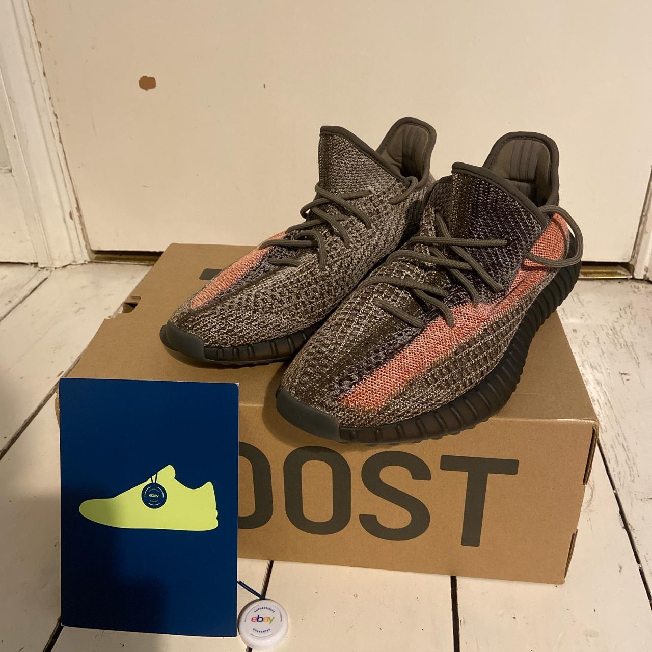 Yeezy Men's Brown and Grey Trainers | Depop