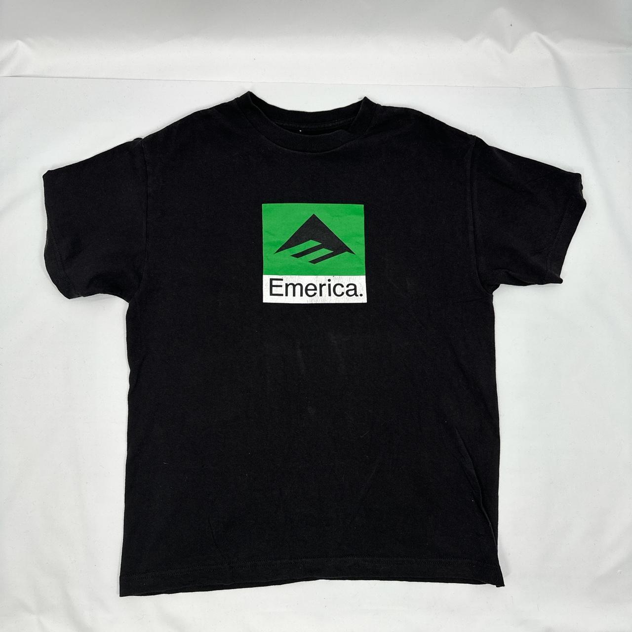 Emerica Men's Black and Green T-shirt
