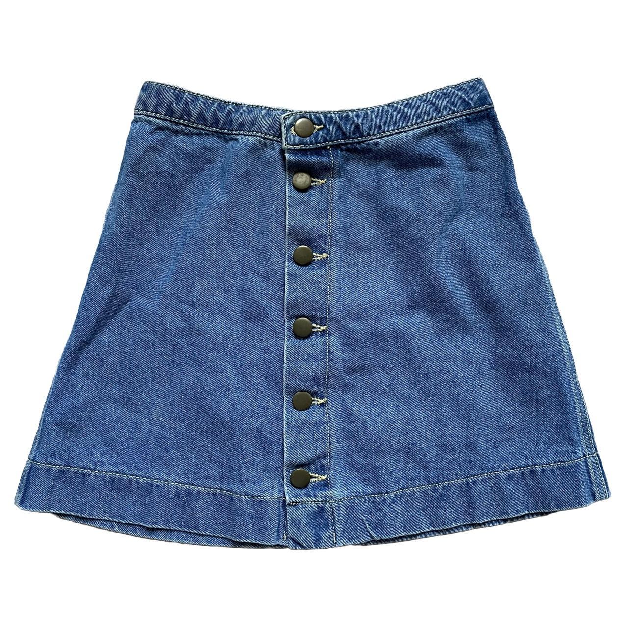 American apparel denim button down skirt 100 Depop