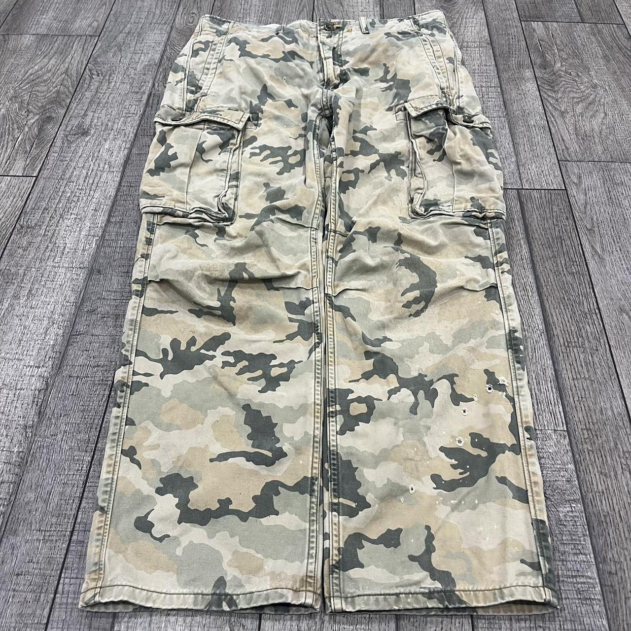 beautiful vintage levi camo cargo pants with a... Depop
