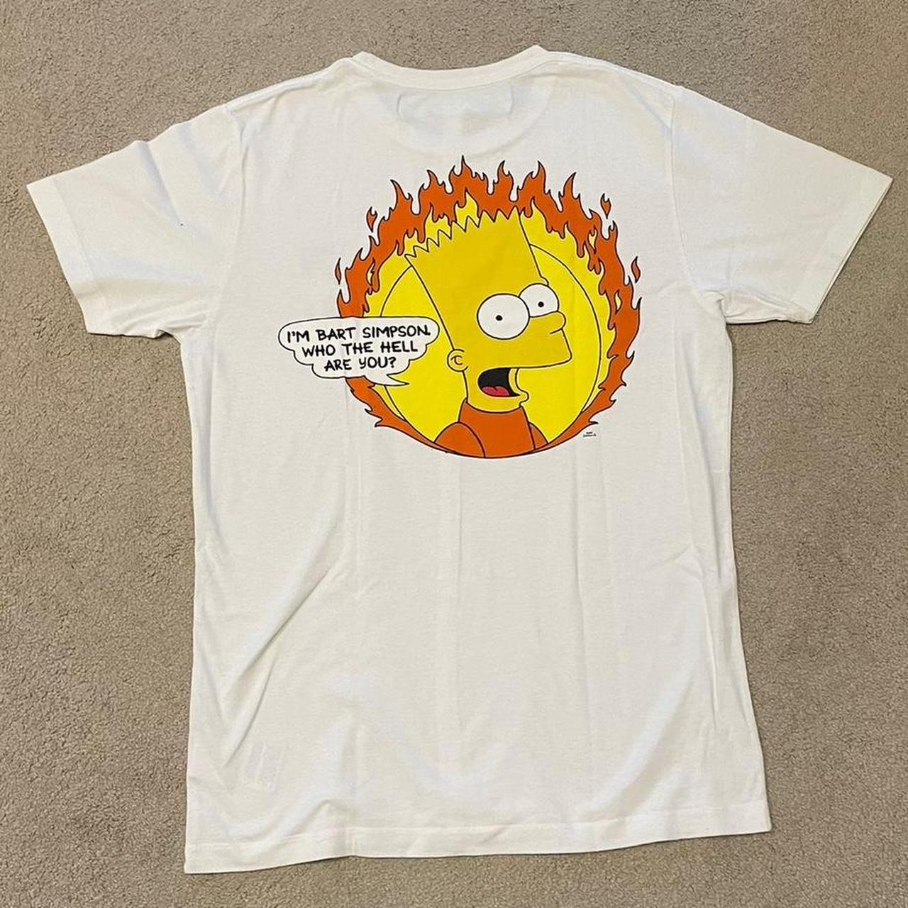 Off White Bart Simpson collab tee. designed by. Depop