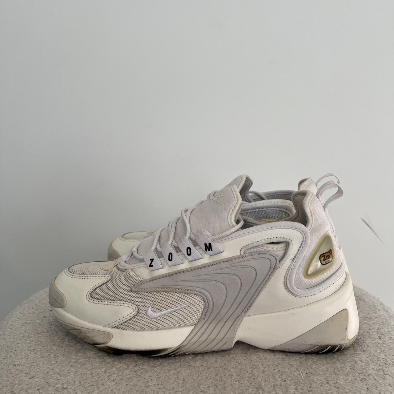 Nike Zoom 2K white and grey trainers US 8 Scuffing. Depop