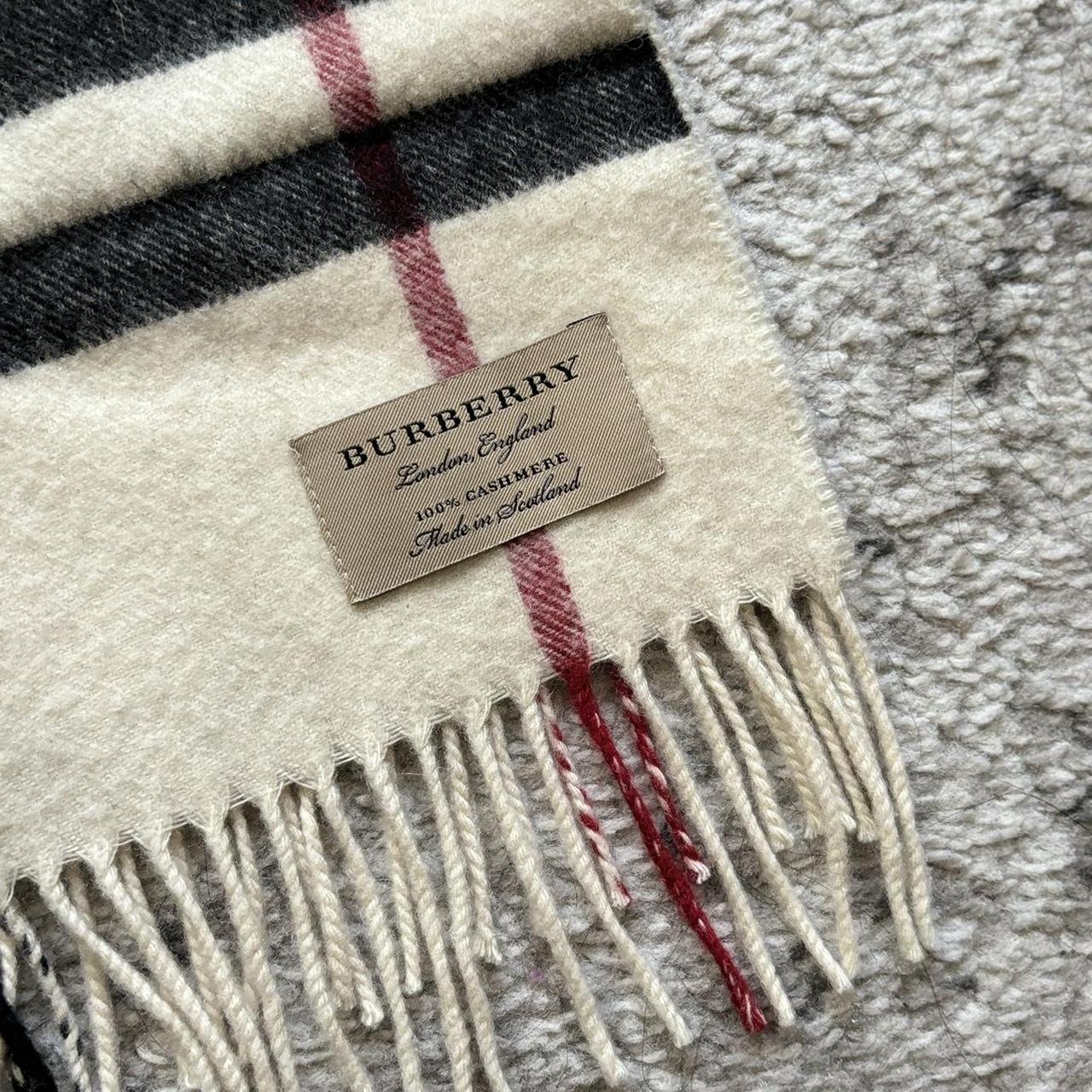 Burberry classic cashmere check scarf is on sale