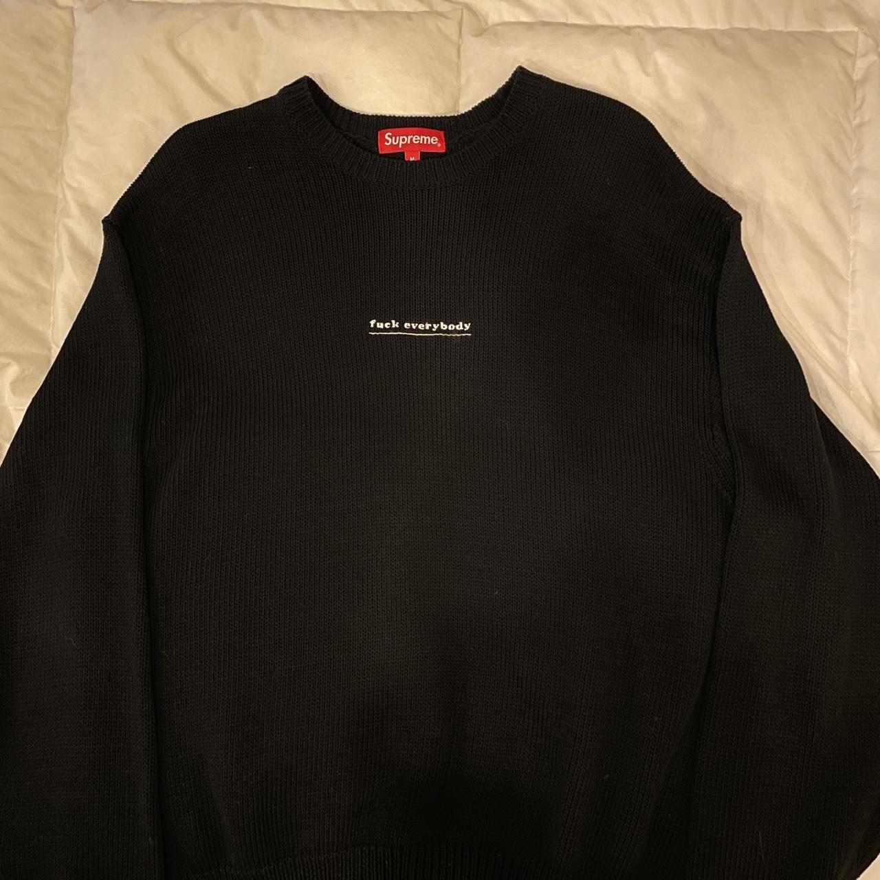 Supreme Fuck Everybody knit sweater - Depop