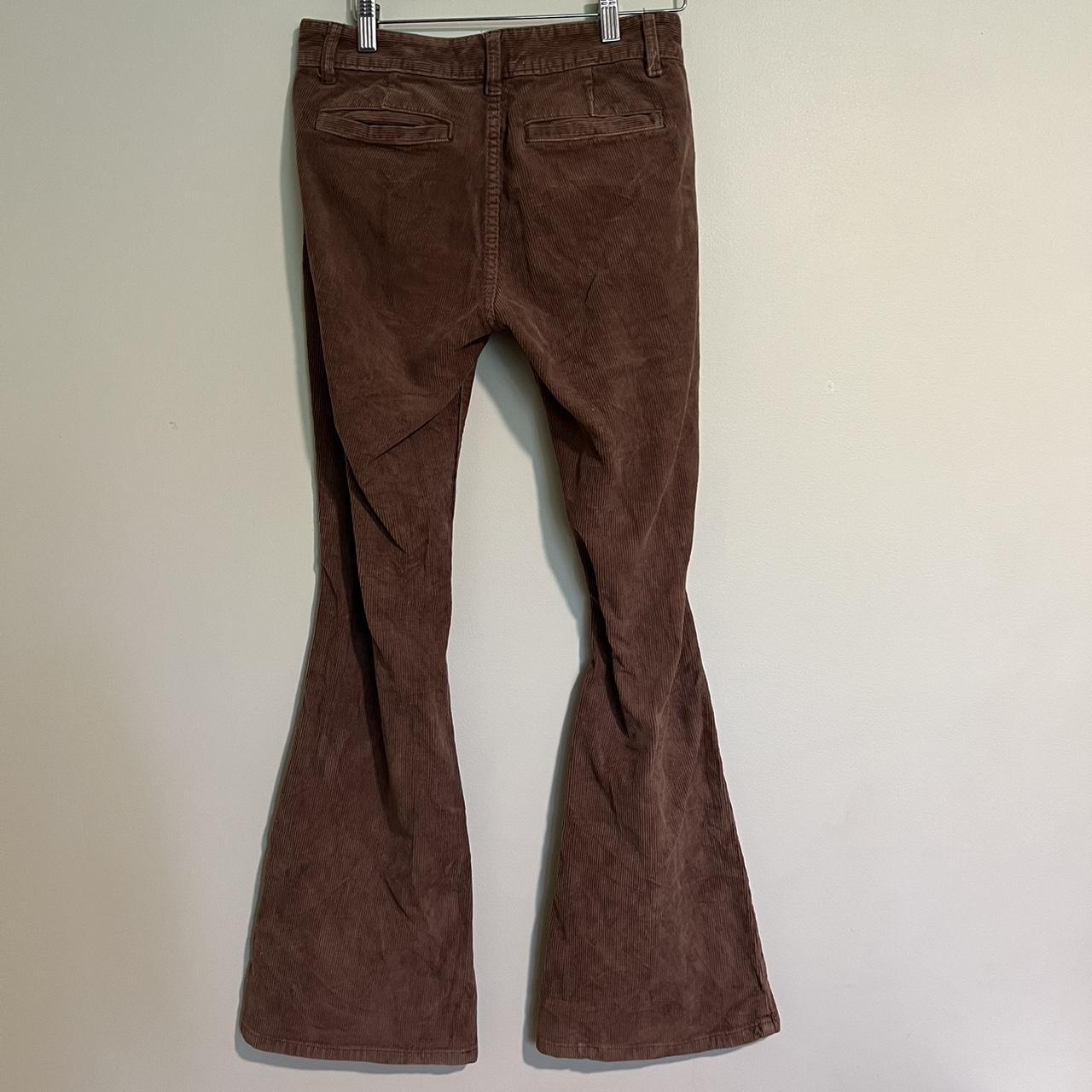 Brandy Melville Brown Corduroy Flares!🤎 Size S:... - Depop