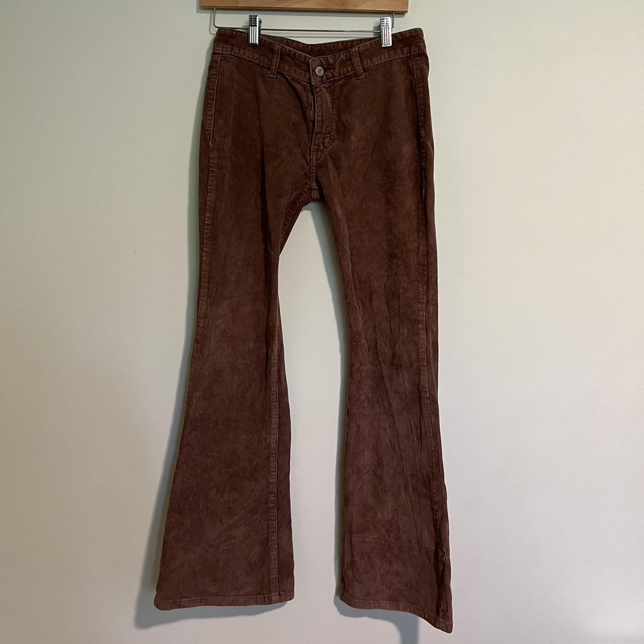 Brandy Melville Brown Corduroy Flares!🤎 Size S:... - Depop