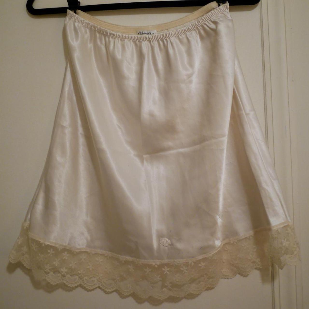 Christian Dior Women's White and Cream Skirt | Depop