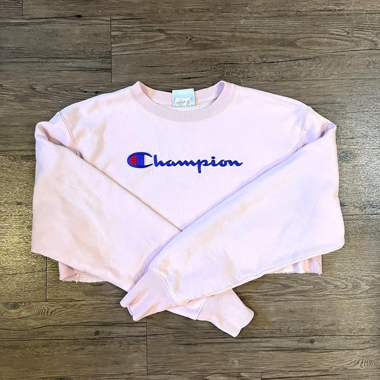 Champion sweater light pink best sale