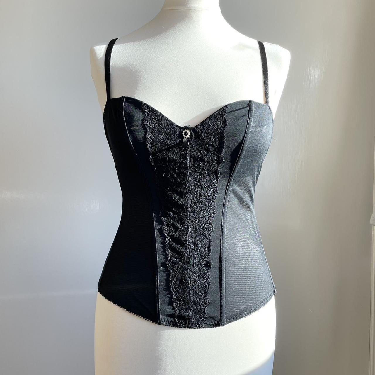 Ann Summers Black corset top Lace detail up the... - Depop