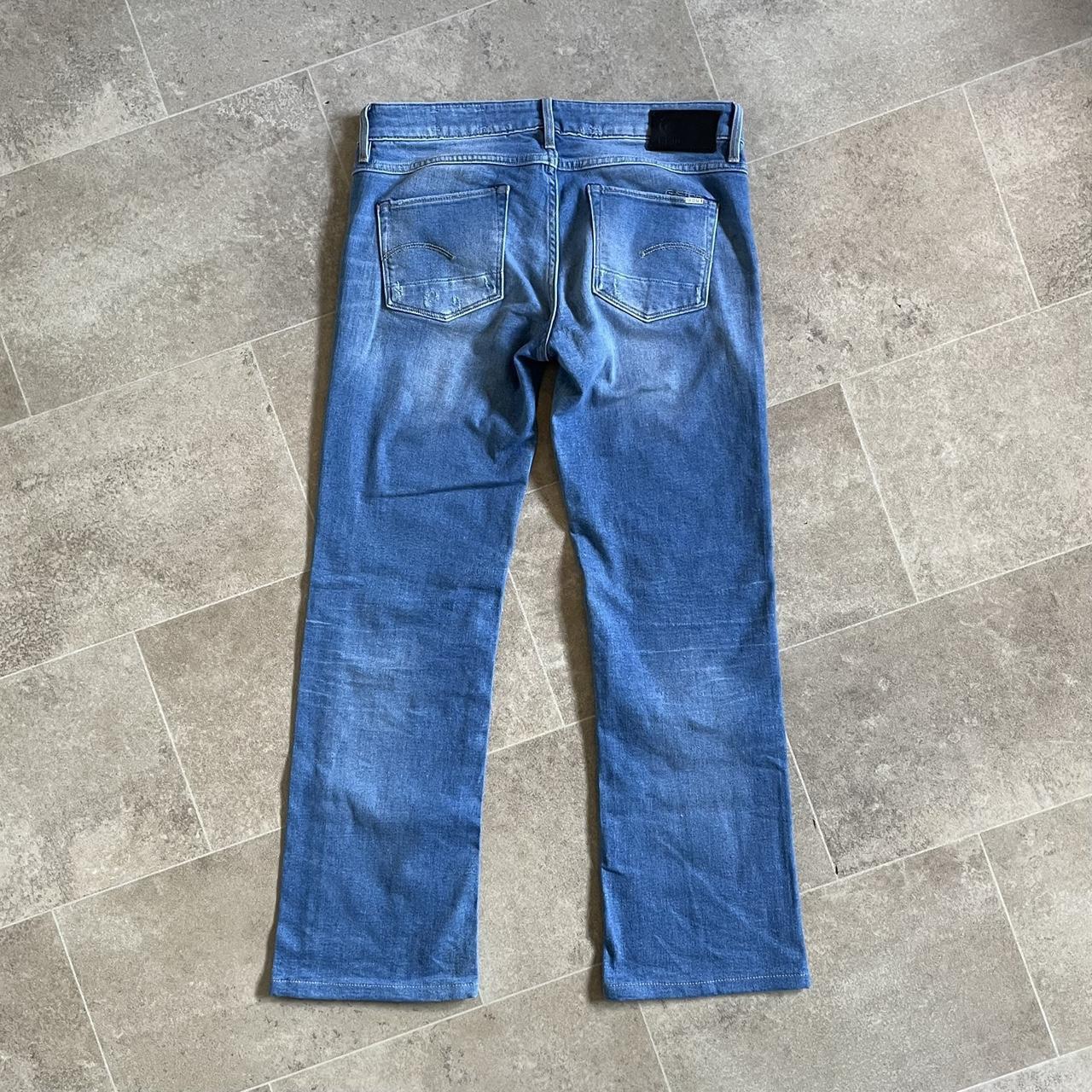 BLUE DENIM BAGGY JEANS G-STAR RAW, mid wash blue,... - Depop