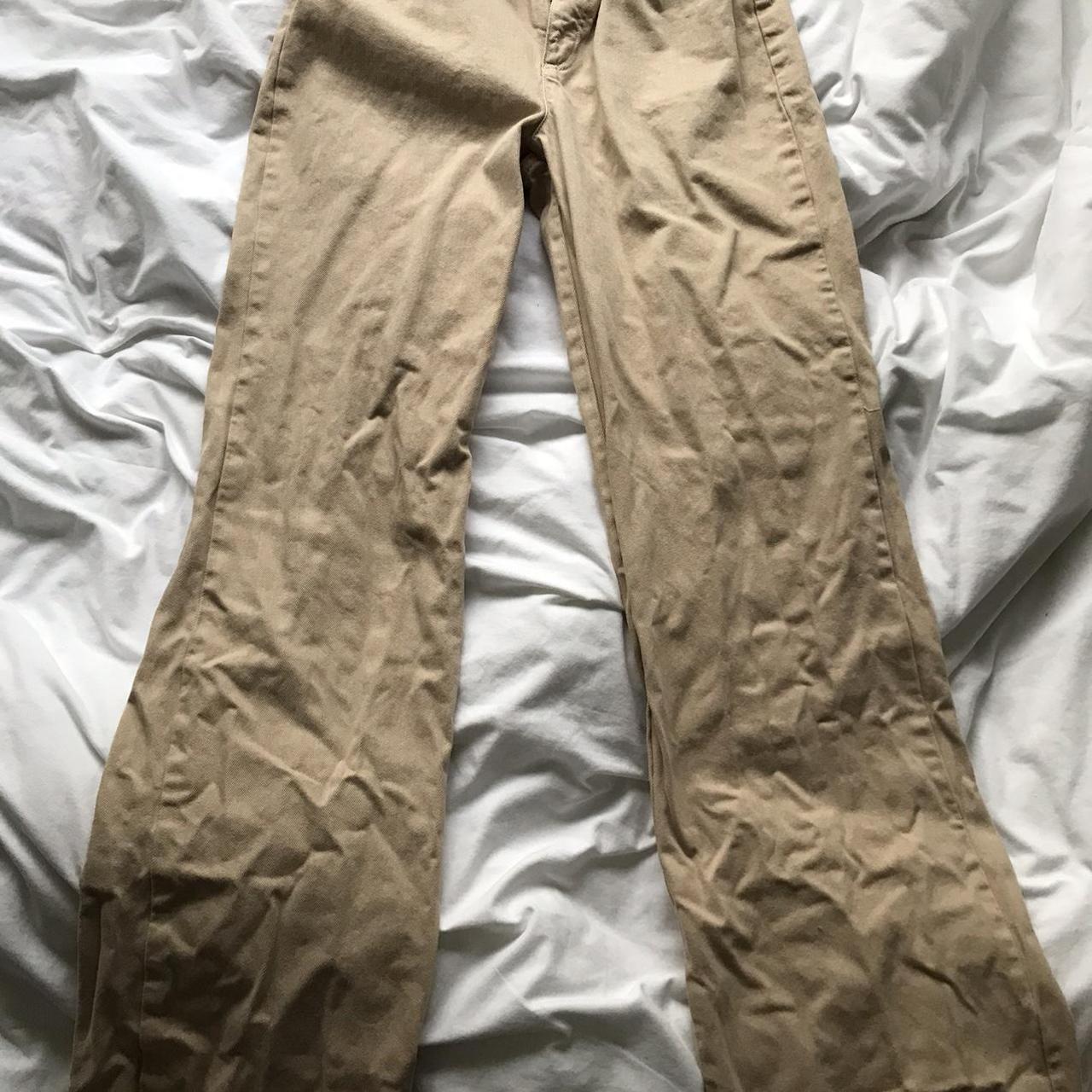 Stradivarius Women's Cream Jeans Depop