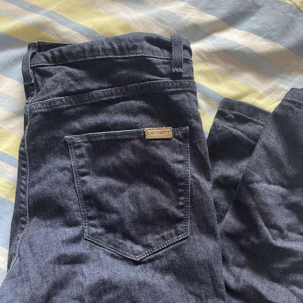 carharrt indigo downey blue jeans 32 x 34 slim fit - Depop