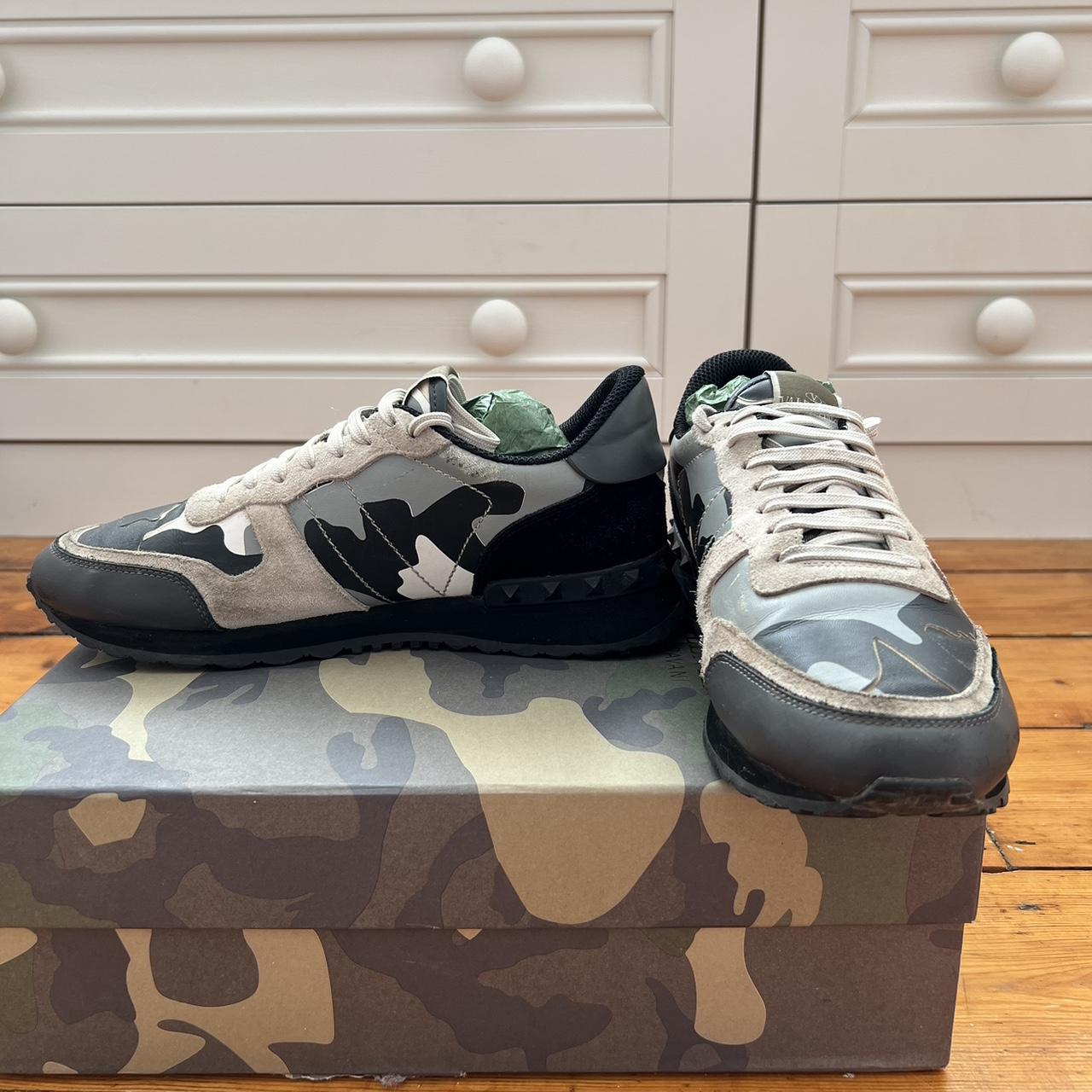 Men s Valentino garavani grey black and white camo