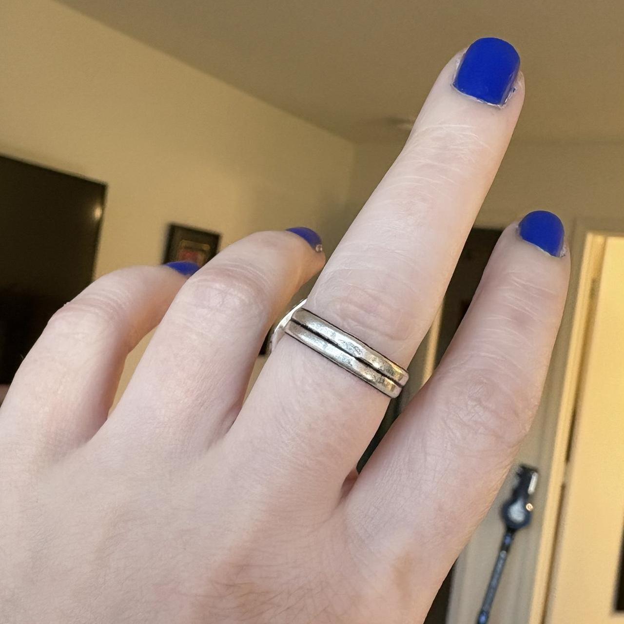 Women's Ring - Silver/Multi – Large Apache Pyrite… - image 5