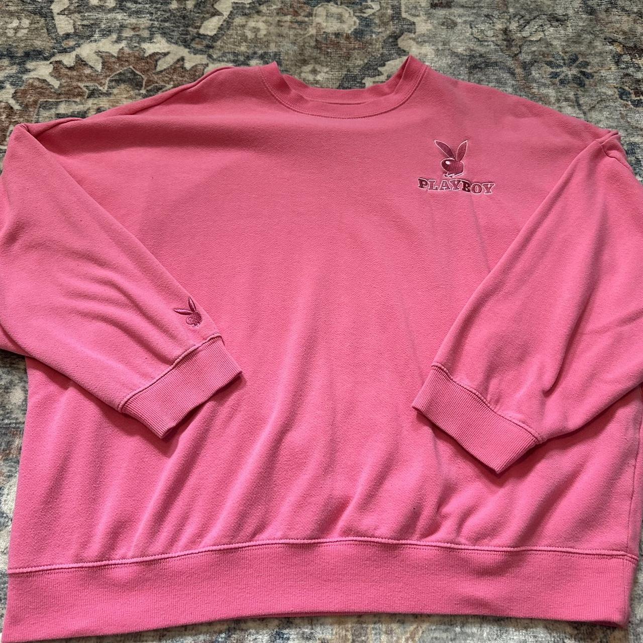 Hot pink playboy hoodie Size L Depop