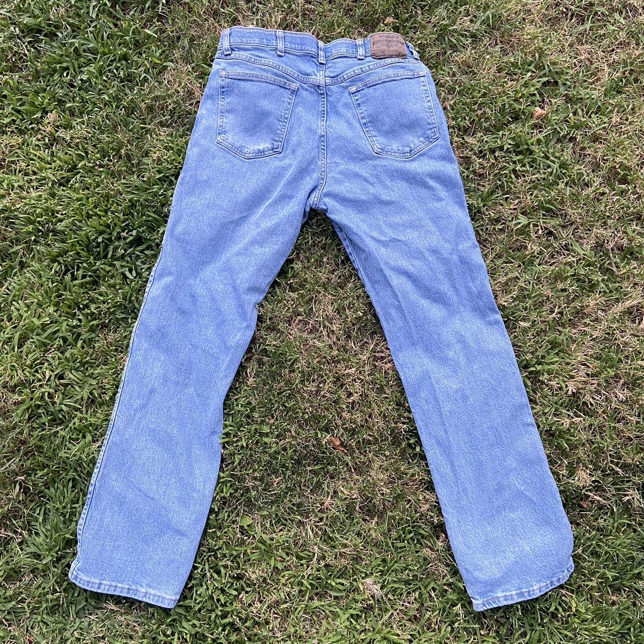 Vintage Light Wash Wrangler Denim Jeans Size... - Depop