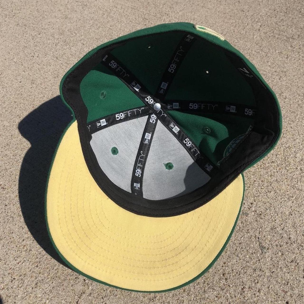 New Era Men's Green and Yellow Hat | Depop