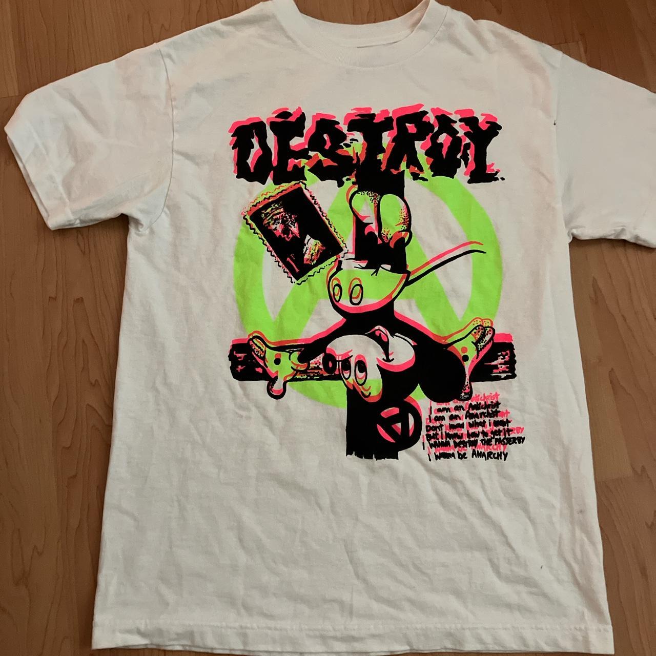 seditionaries mickey mouse DESTROY anarchy white... - Depop