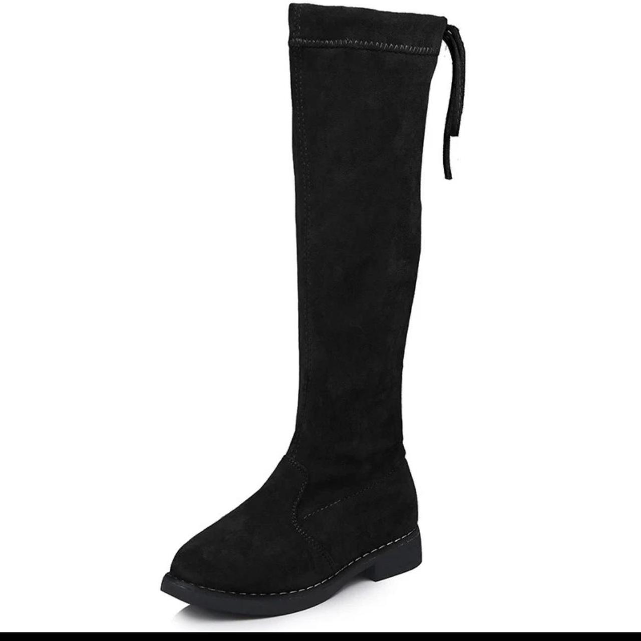 Children's knee high black boots best sale