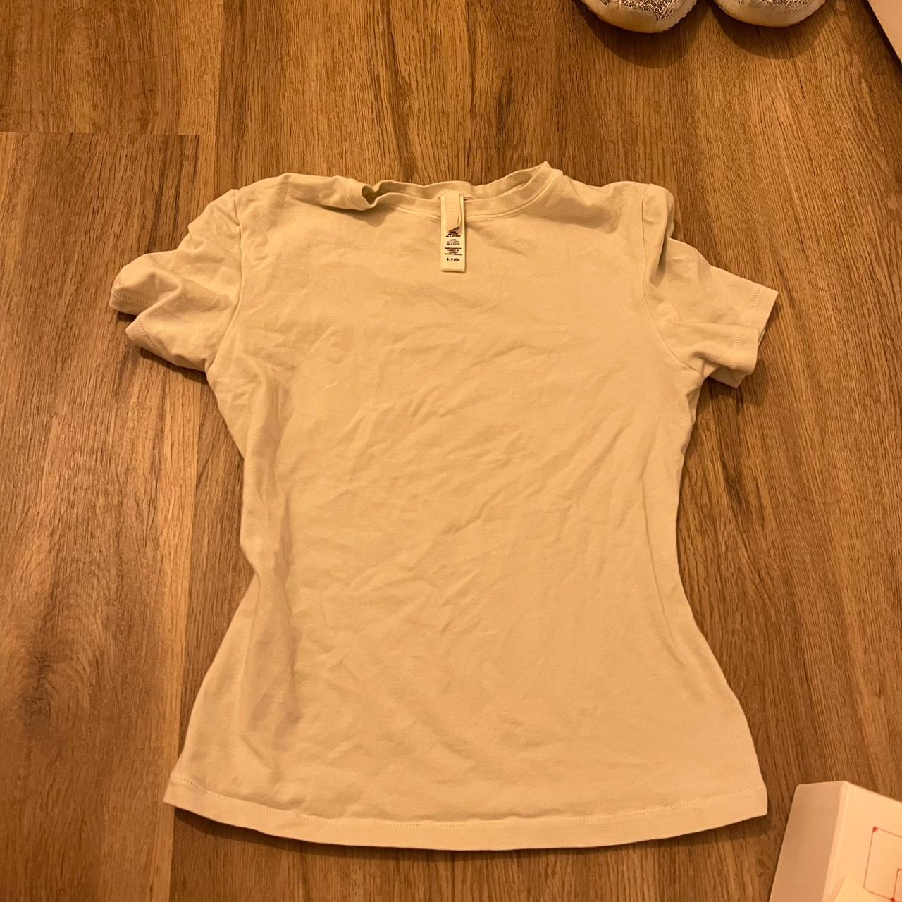 Skims cotton jersey tshirt in Bone flattering and a... Depop
