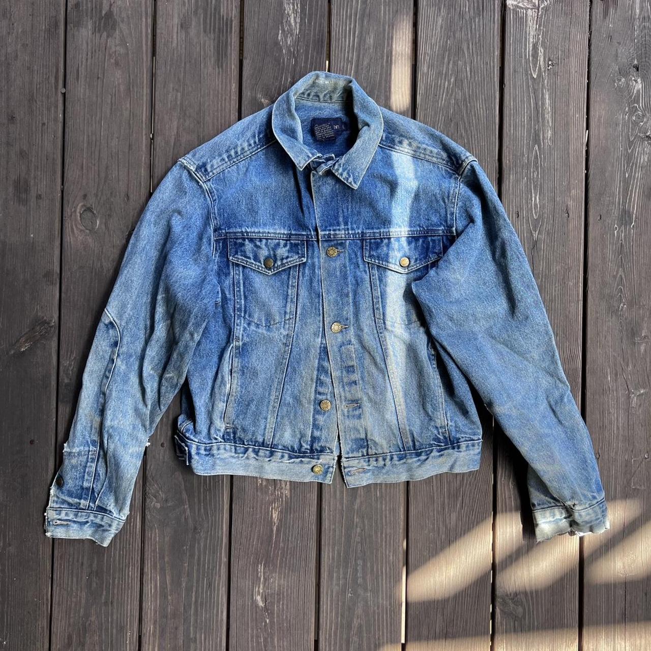 Vintage Calvin Jean Jacket Size L ~Womens Calvin... - Depop