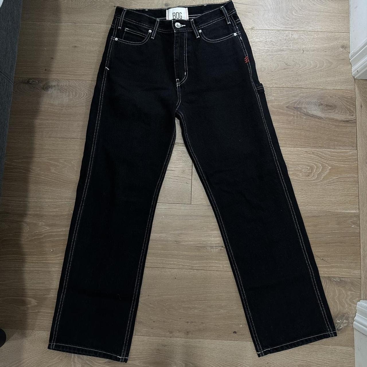 black skate jeans Urban outfitters BDG White... Depop