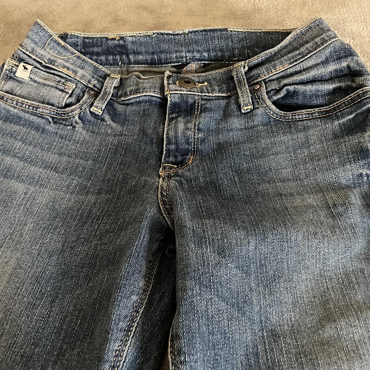 ABERCROMBIE FLARE JEANS 22 INCH WAIST 32 INCH... - Depop