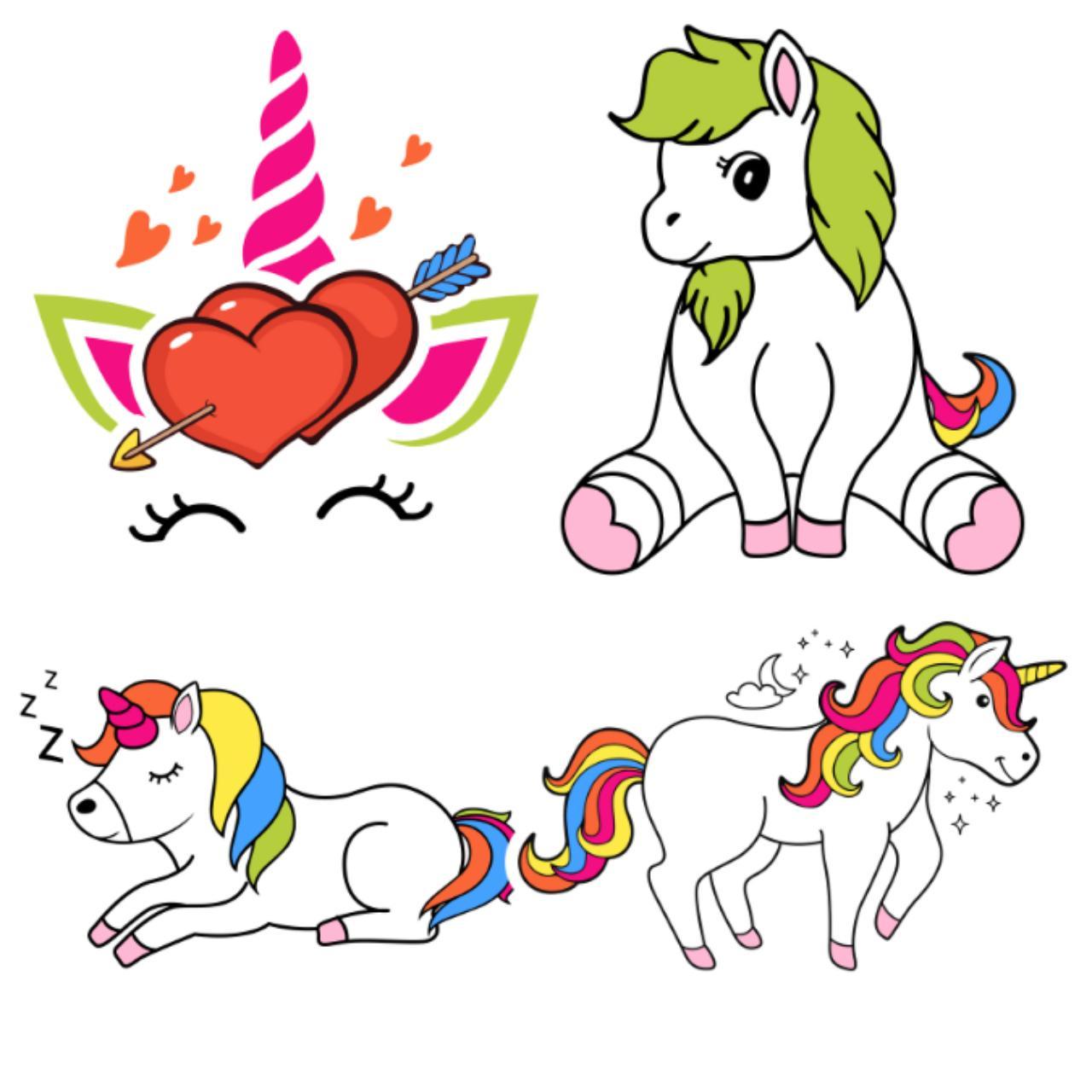 unicorn stickers each sticker is precut before being... - Depop