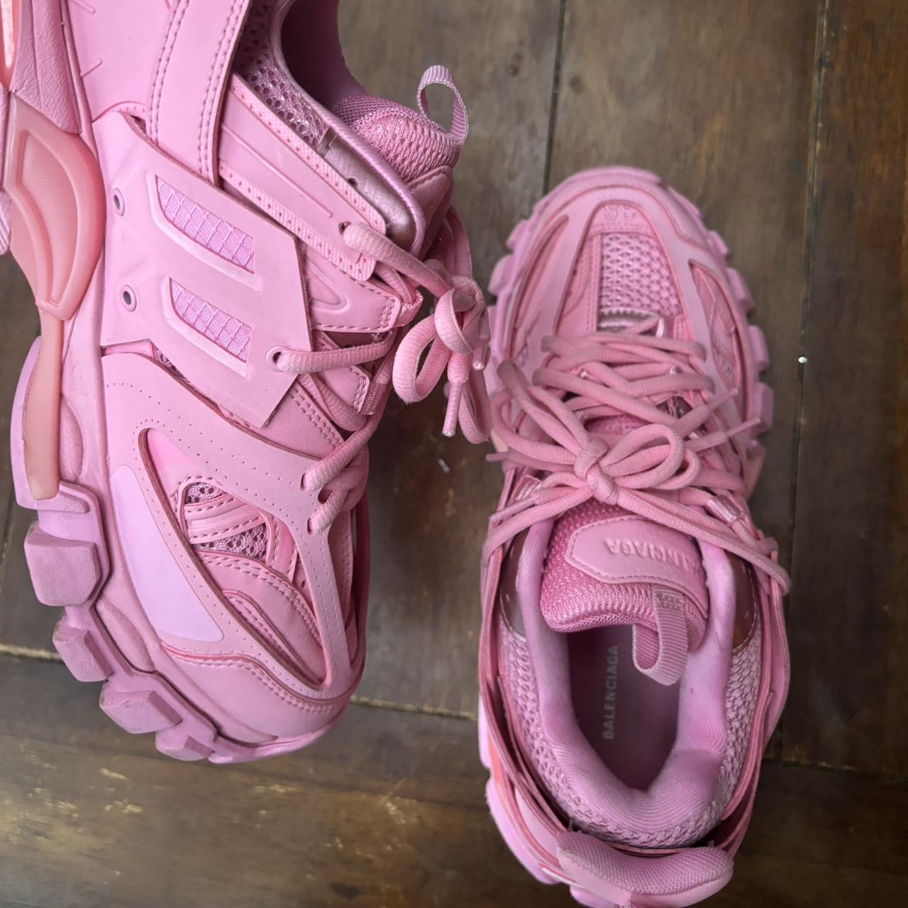 Pink Balenciaga track sneakers. Open to... - Depop