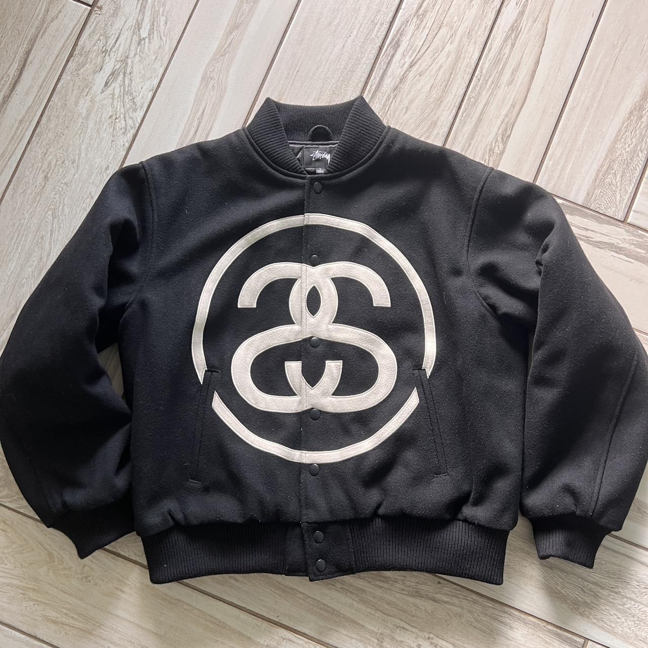 Stussy S Talk Melton varsity jacket Fall 22'... - Depop