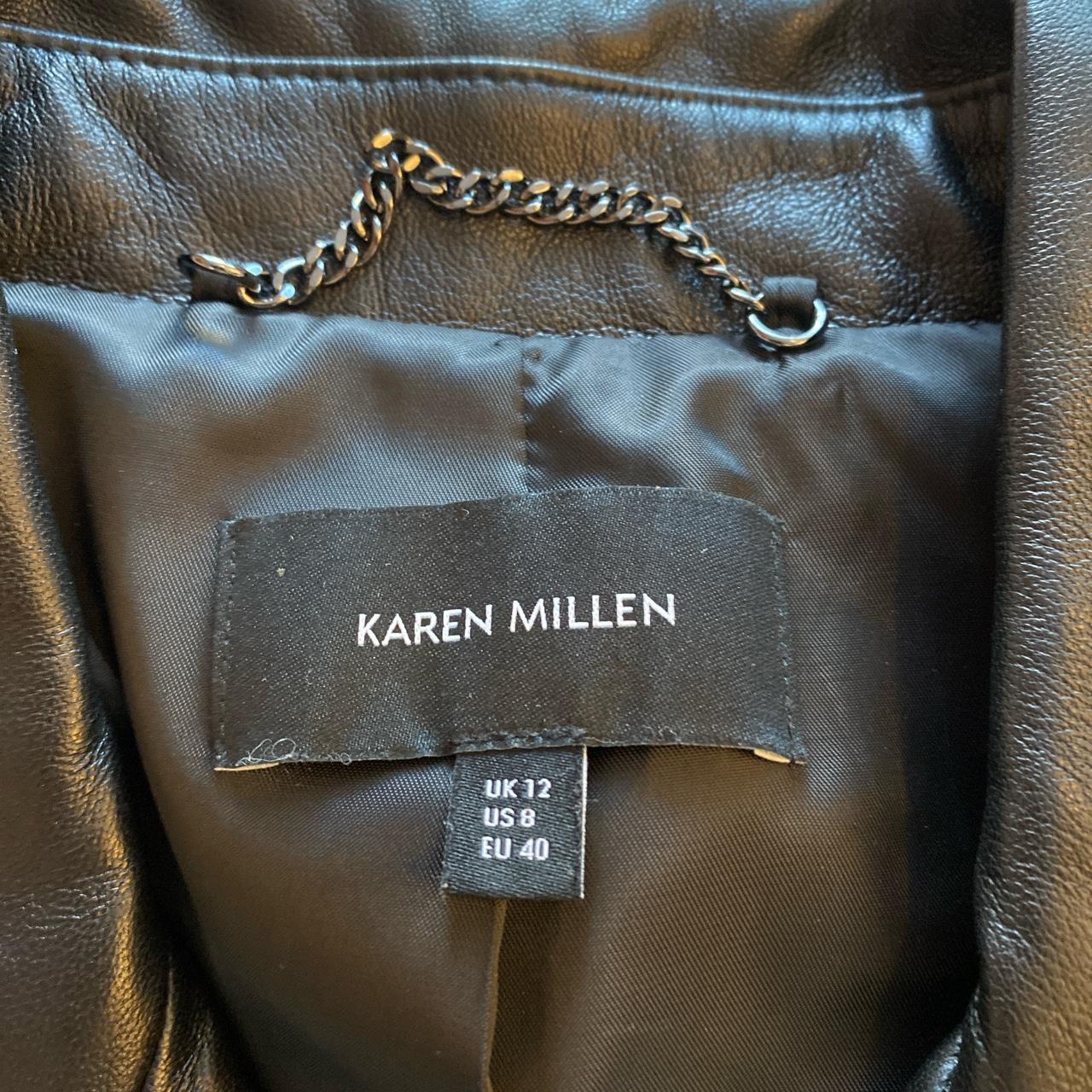 📞Karen Millen Leather Jacket📞 📞 Size US 8📞 📞 Great... - Depop