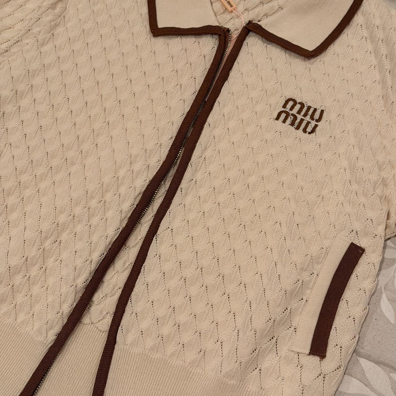 Miu Miu Women's Jacket - Cream/Tan - L – Miu Miu … - image 3