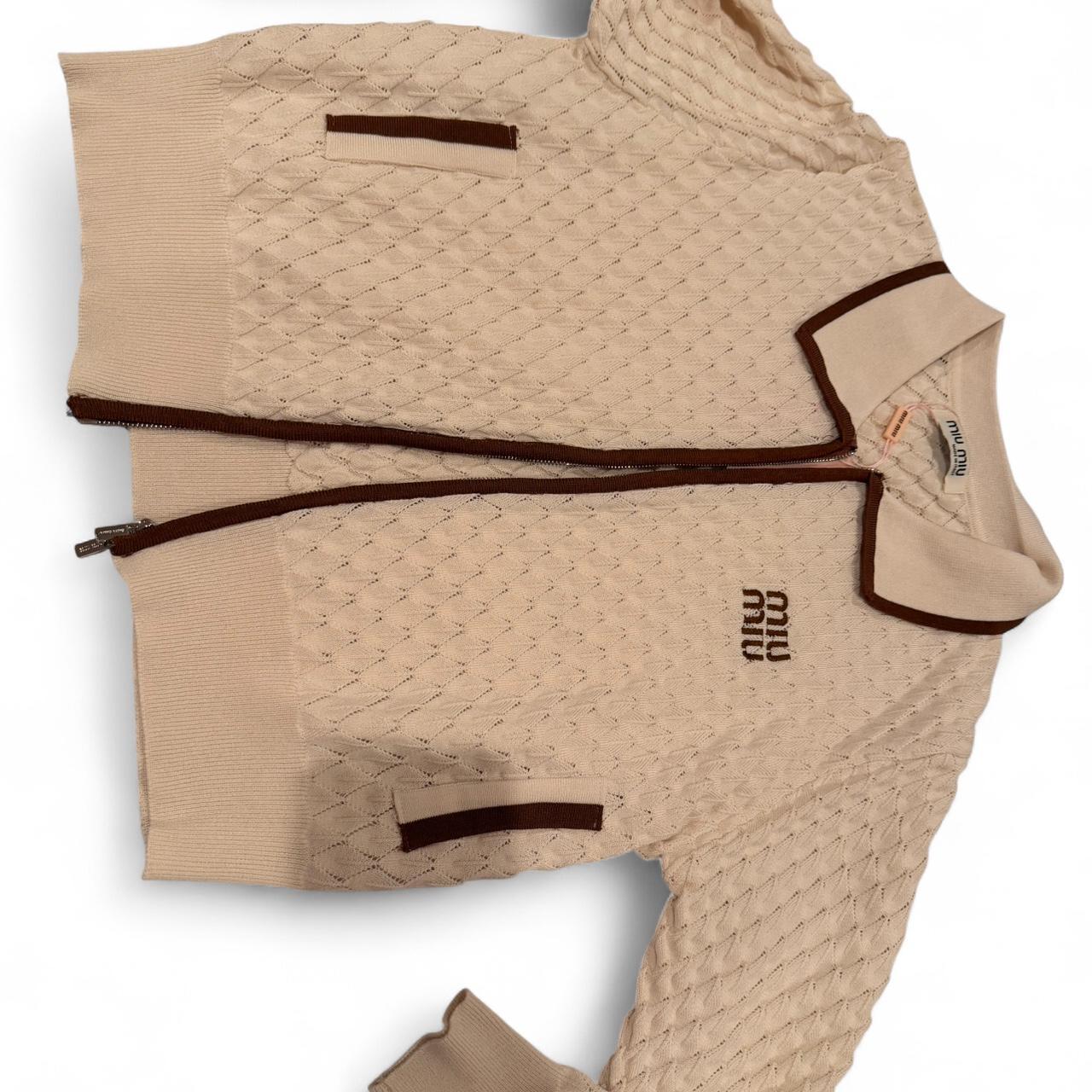 Miu Miu Women's Jacket - Cream/Tan - L – Miu Miu … - image 4