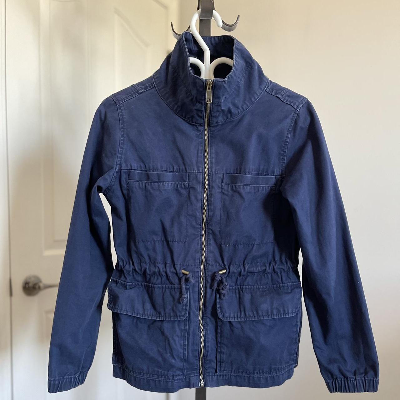 Navy blue cargo jacket womens best sale