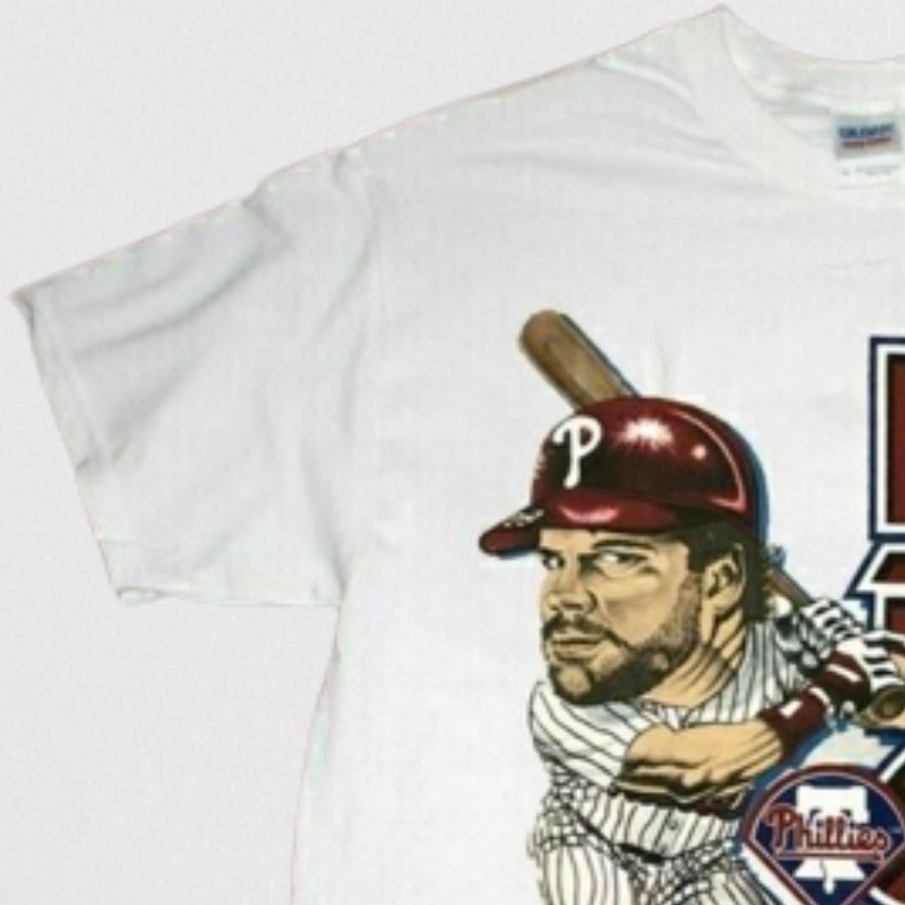 John Kruk Men's T-Shirt Philadelphia Phillies AOP Size M 90s MLB Vintage