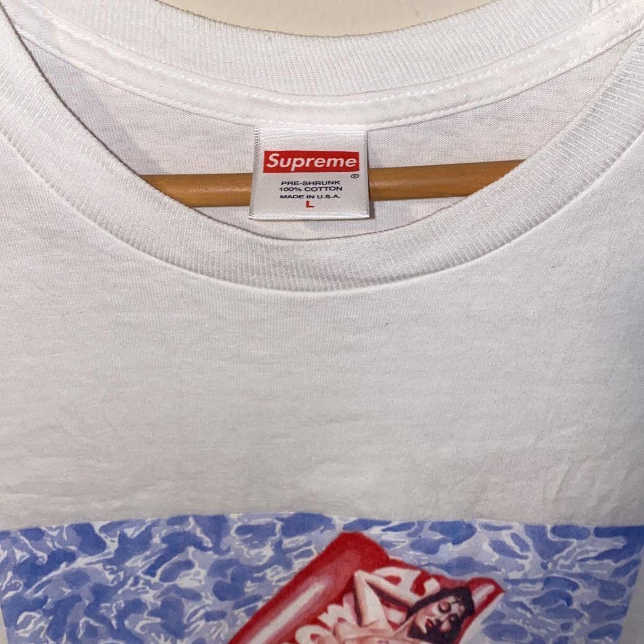 SUPREME S/S 22 FLOAT TEE (WHITE) Drippy ass tee,... - Depop