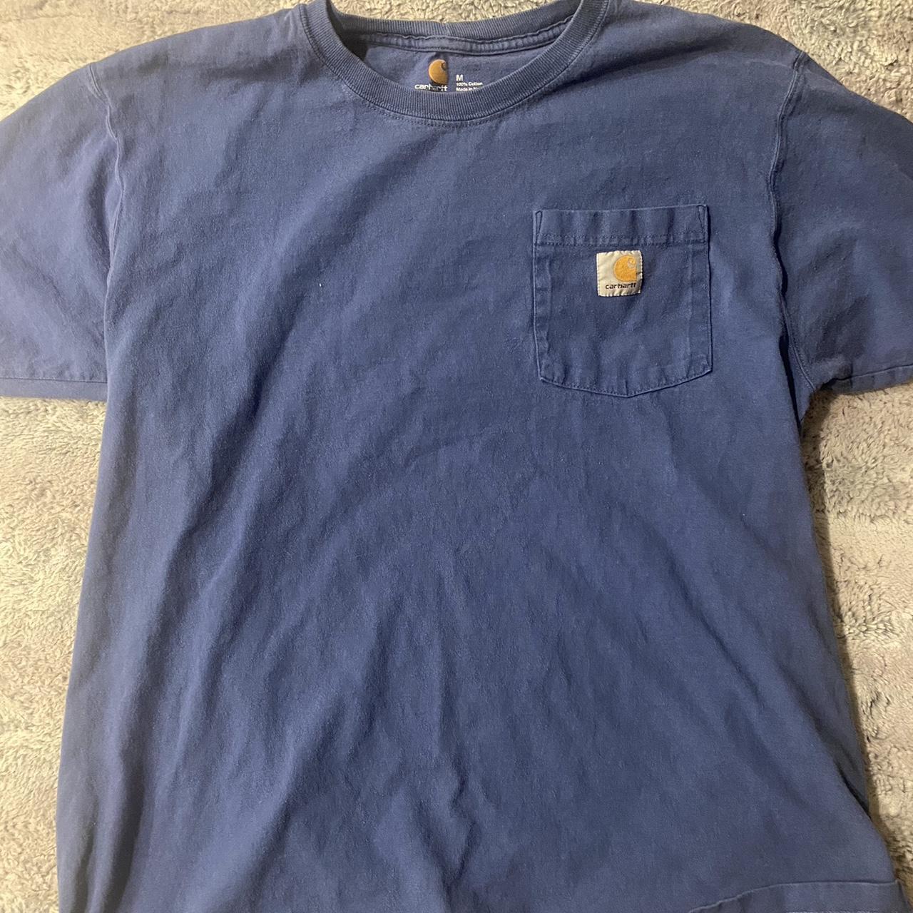 Carhart blue t shirt amazing condition size medium - Depop