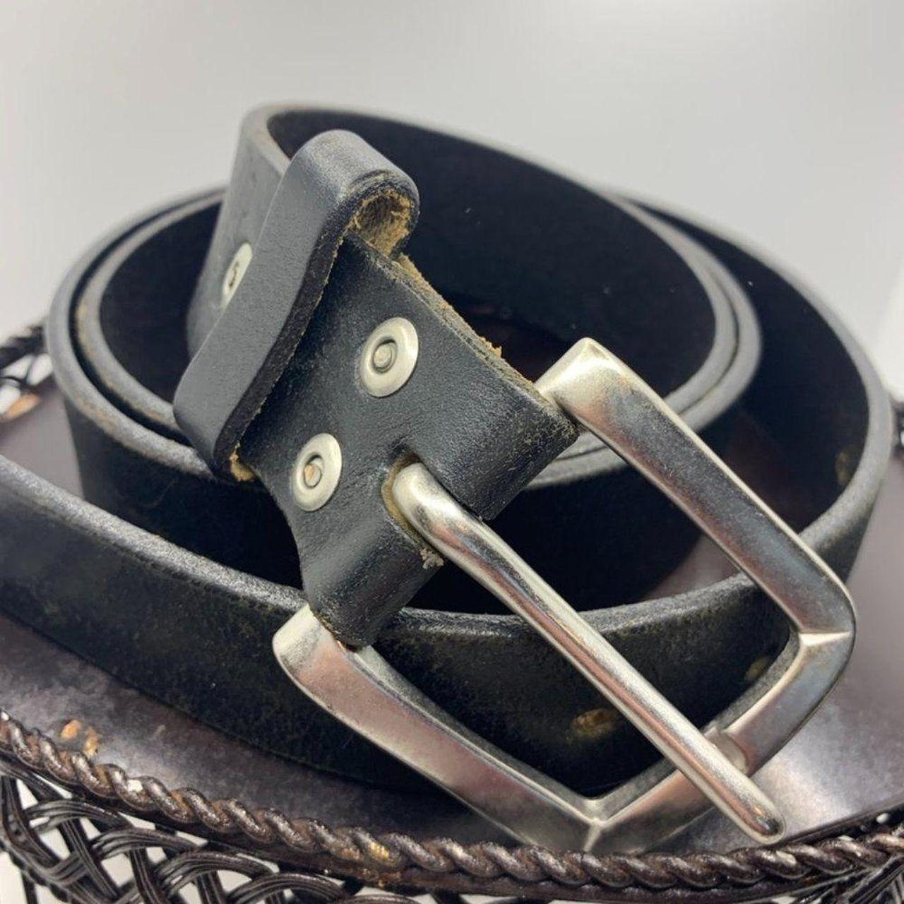 Levi's Men's Black and Silver Belt | Depop