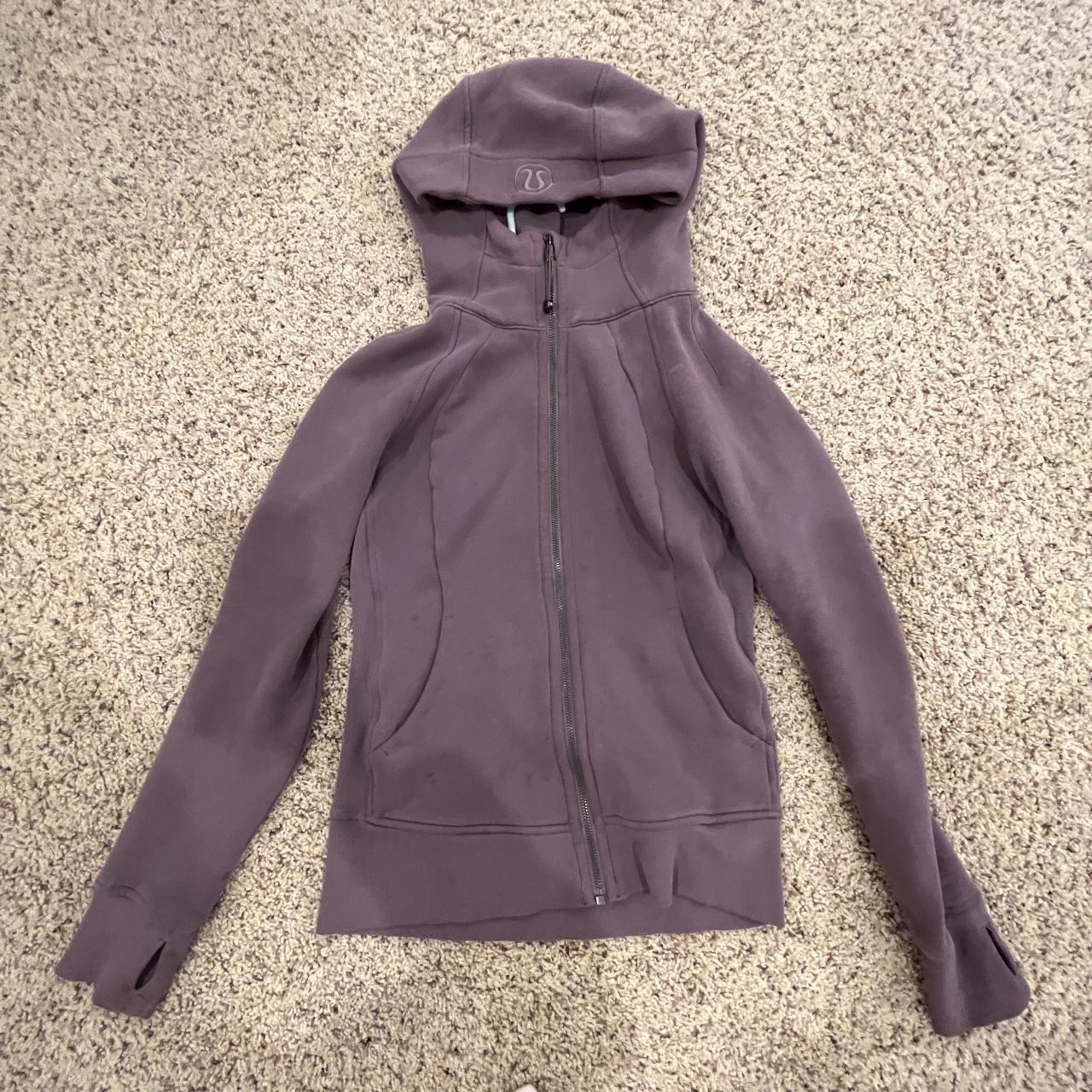 Lululemon Scuba lilac purple zip-up hoodie. Size 4, - Depop