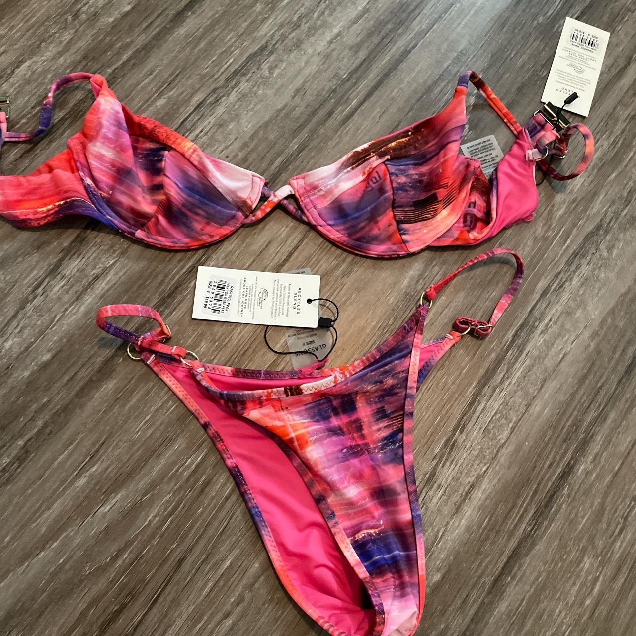 Glassons Women's Pink and Purple Bikinisandtankinisets Depop