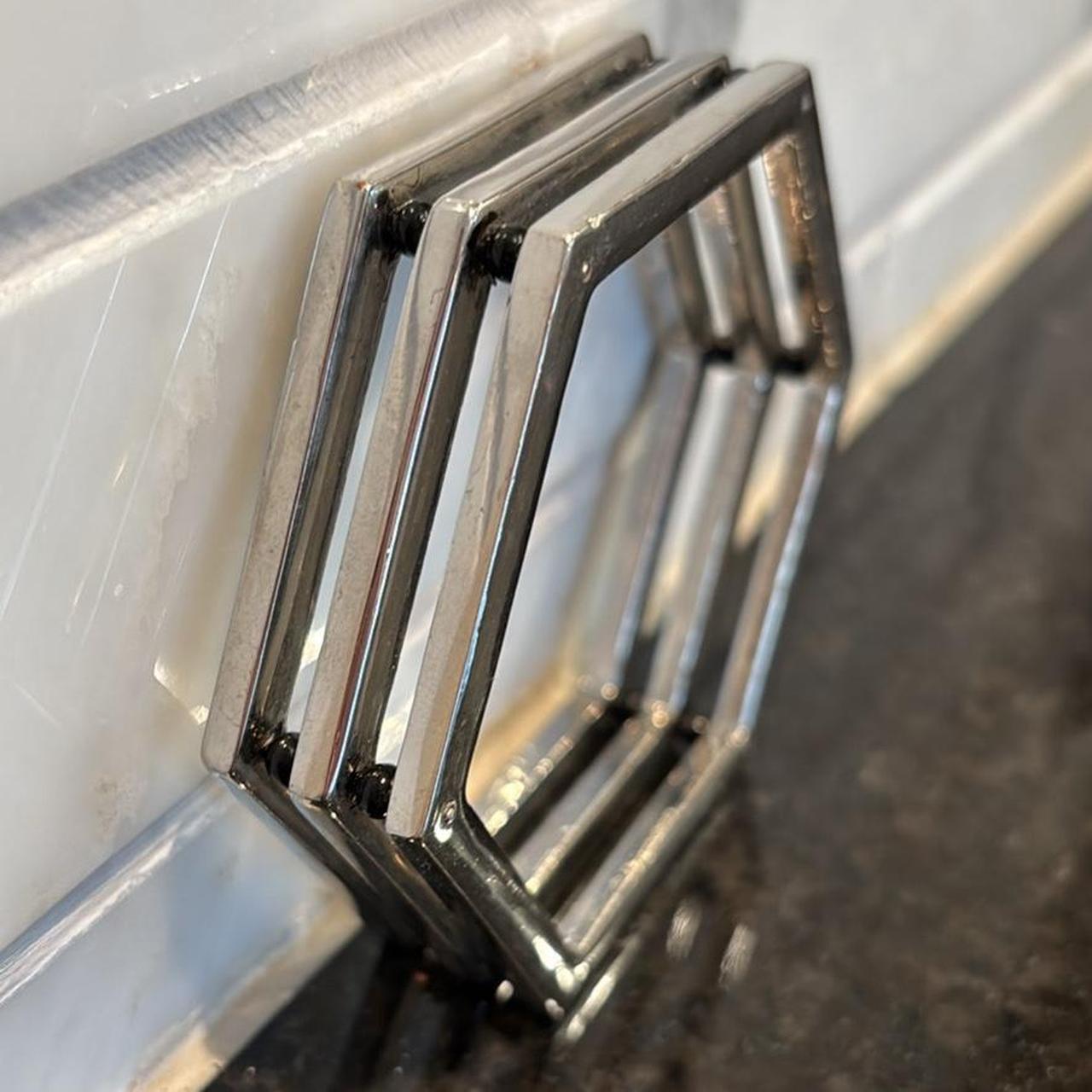 Women's Bracelet - Silver – Silver hexagonal meta… - image 1