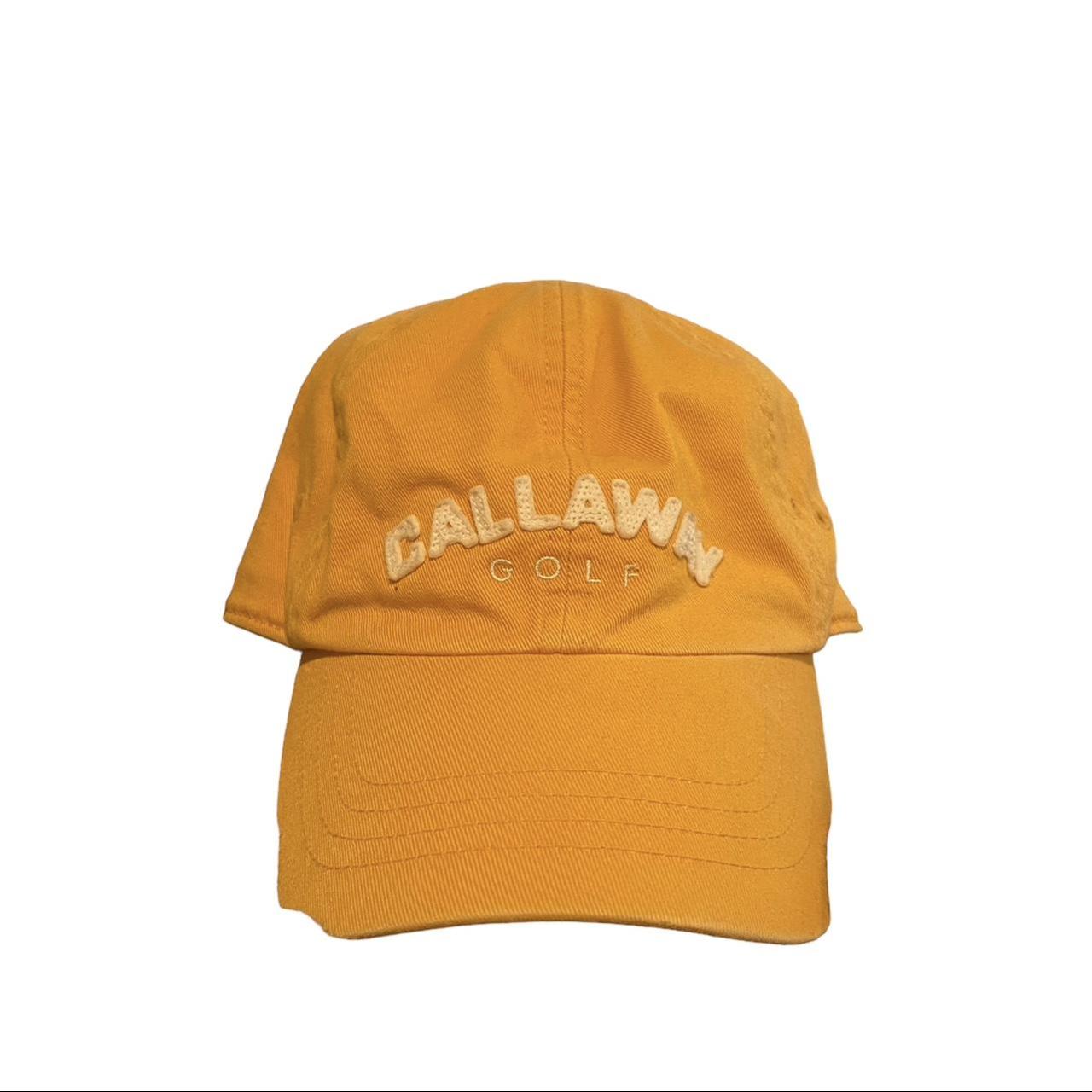 Callaway Men's Yellow and White Hat | Depop