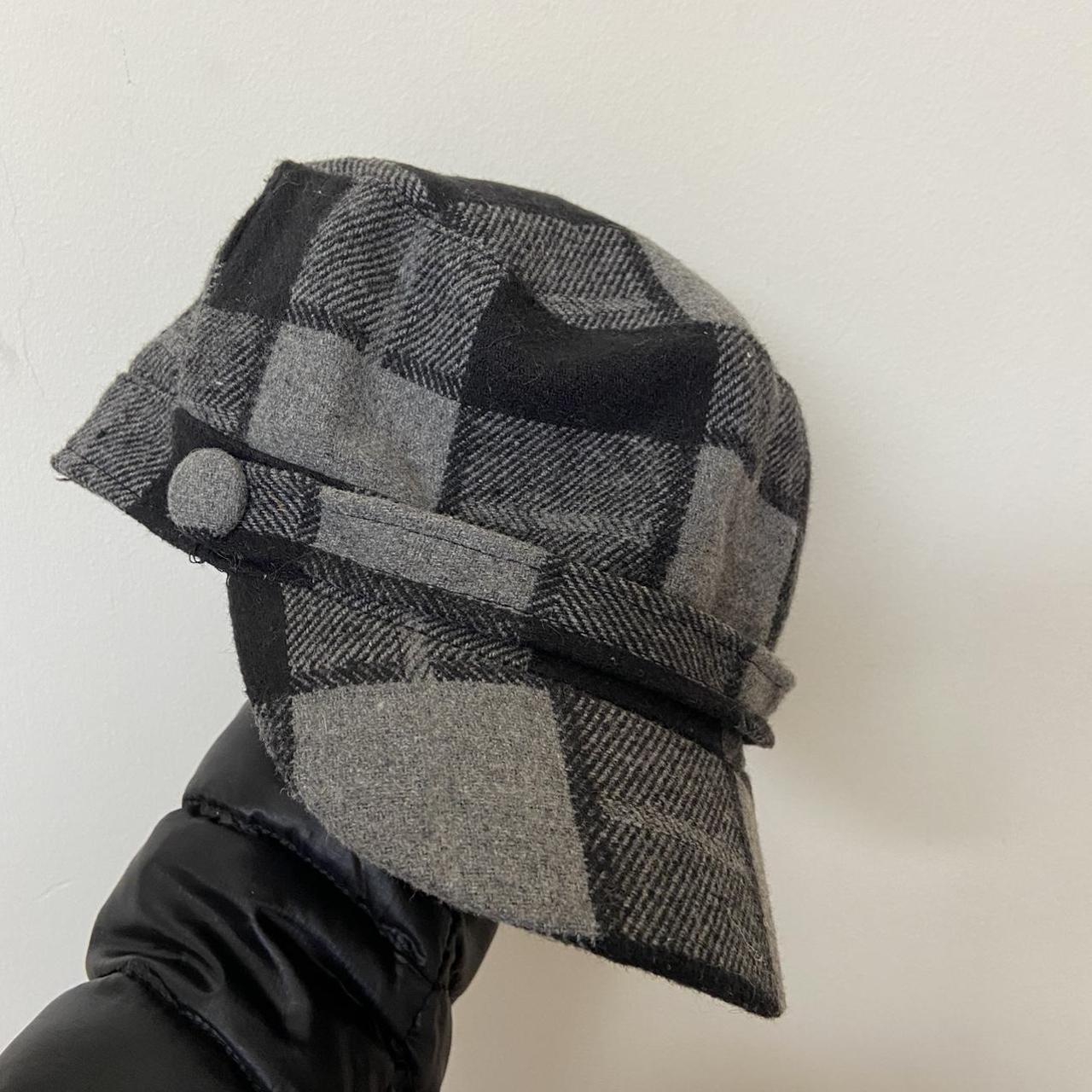Women's Black and Grey Hat Depop